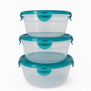 LocknLock Round Food Storage Containers – Set of 3